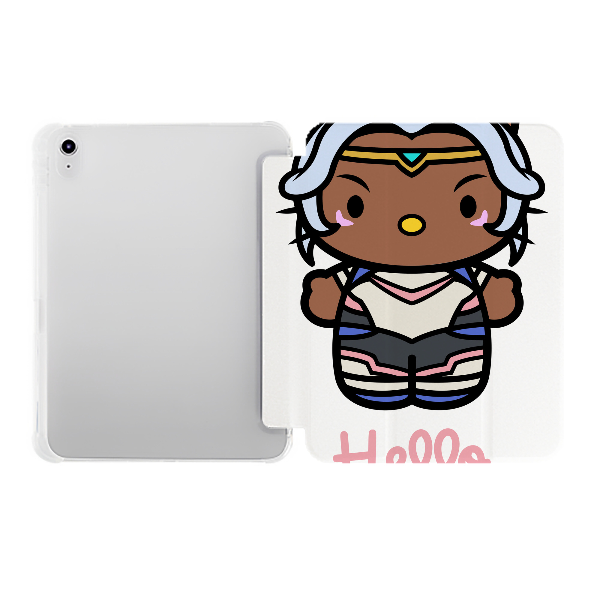（画像用） Hello Kitty ハローキティ IPad ケース ペン収納付き 三つ折りスタンド PUレザー×シリコン 対応機種9.5/10.5/10.9インチ